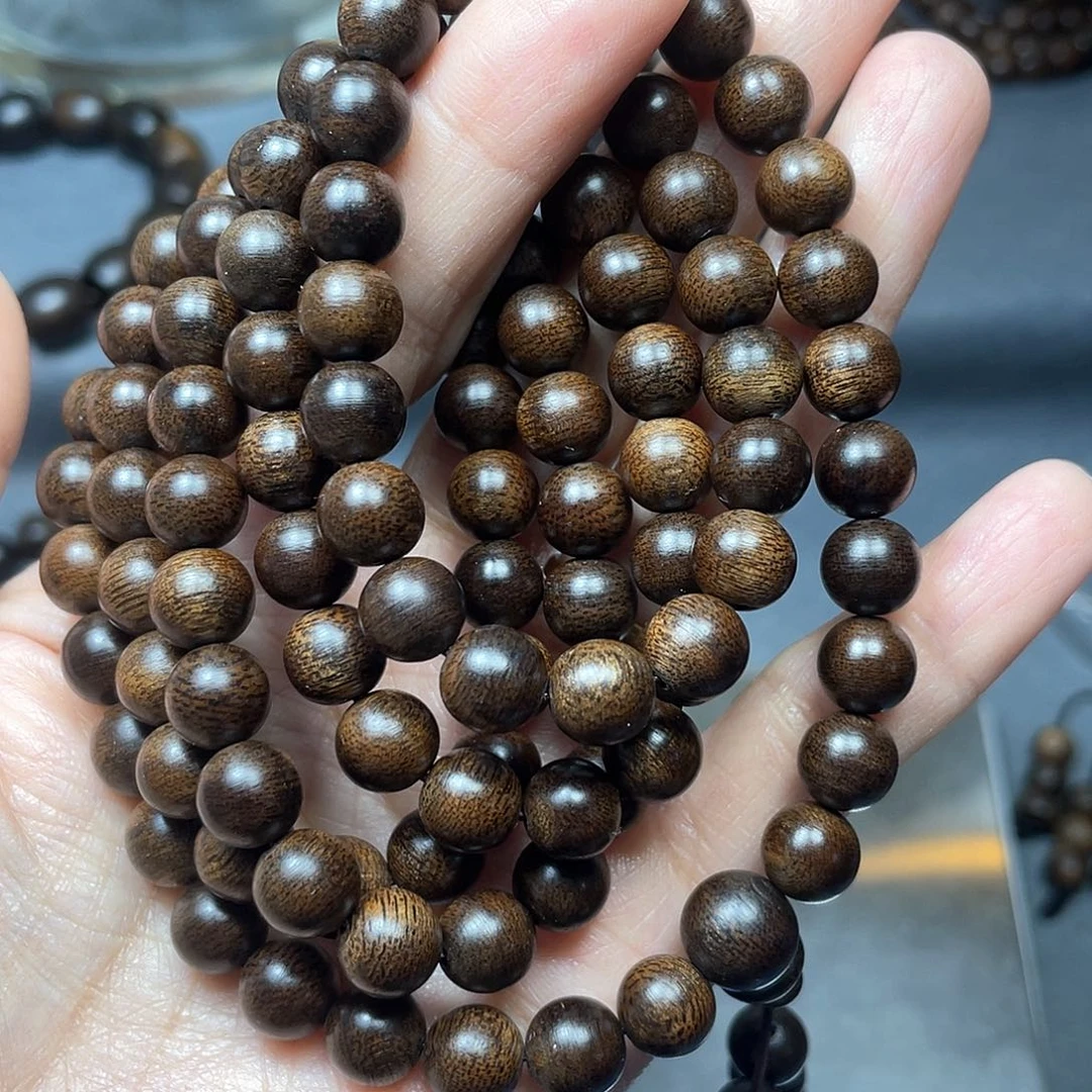 沉香手串芽庄白棋0.8