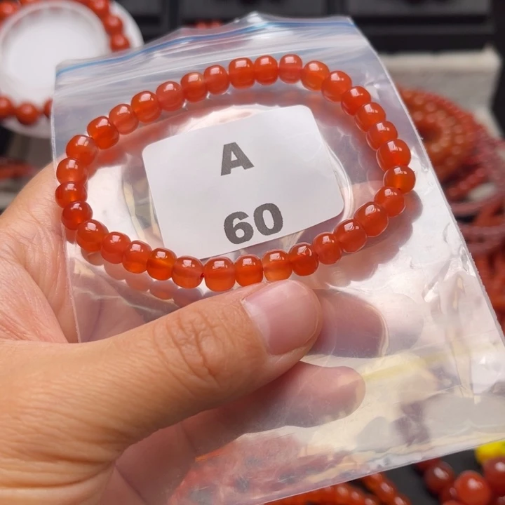 未镶嵌多样性发货默认微瑕称重6m m南红玛瑙