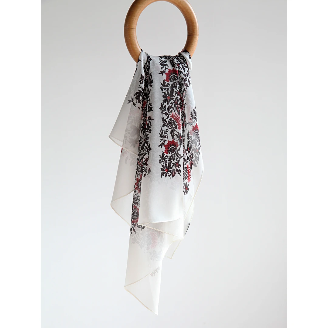 Forlin芙临 L*P桑蚕丝碎花大披肩  真丝围巾 长巾 91710
