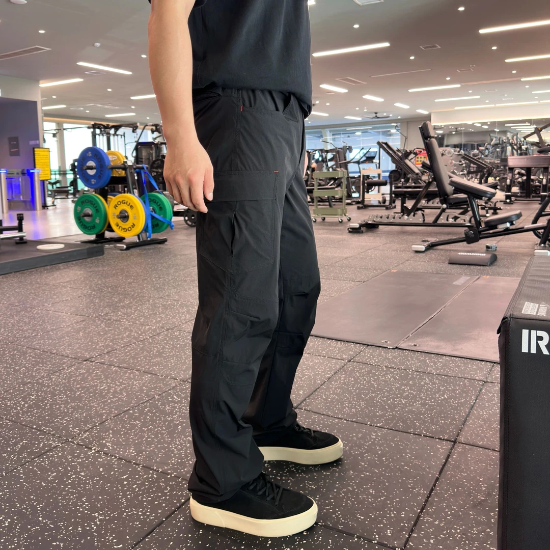 【春昂】早秋速干裤美式口袋薄款健身四面训练男士健身速干长裤长裤