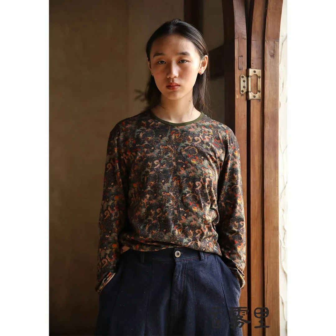 【云雾里】0026印花T恤长袖