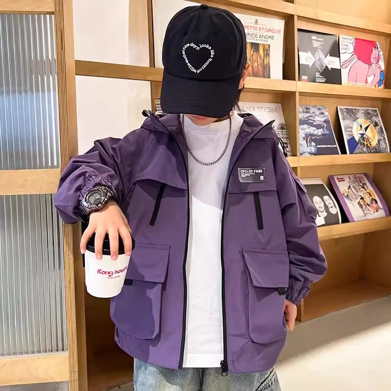 男童外套春秋款2025新款洋气中大儿童春装风衣冲锋衣秋季男童上衣