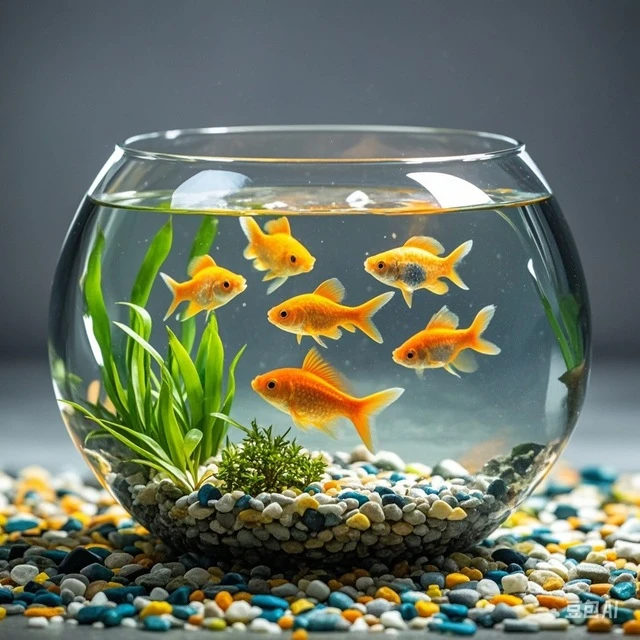 圆形塑料小鱼缸一体成型仿玻璃防摔耐摔不坏客厅小型桌面生态缸新