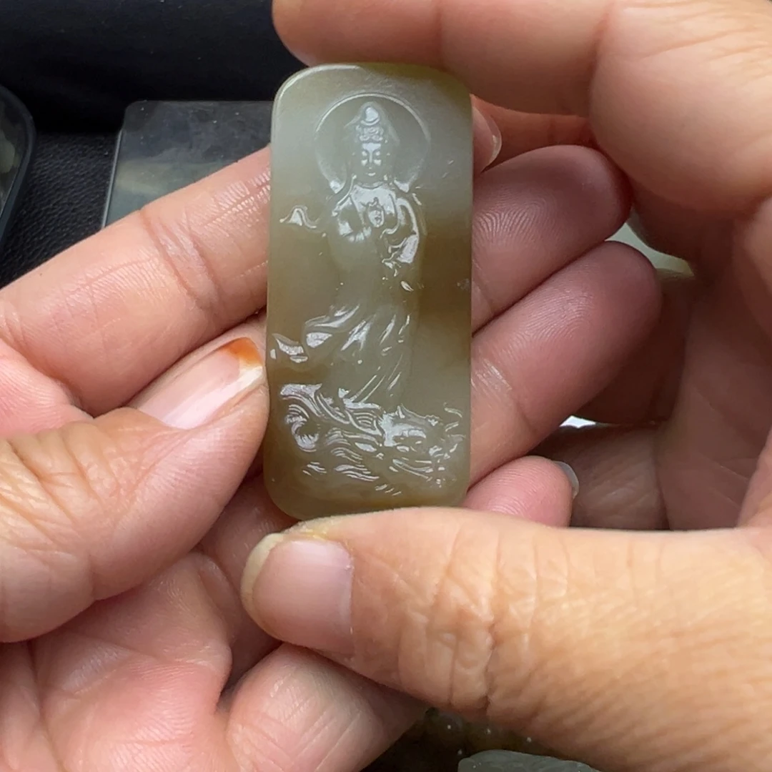 和田玉（糖玉）未镶嵌吊坠(不含链)