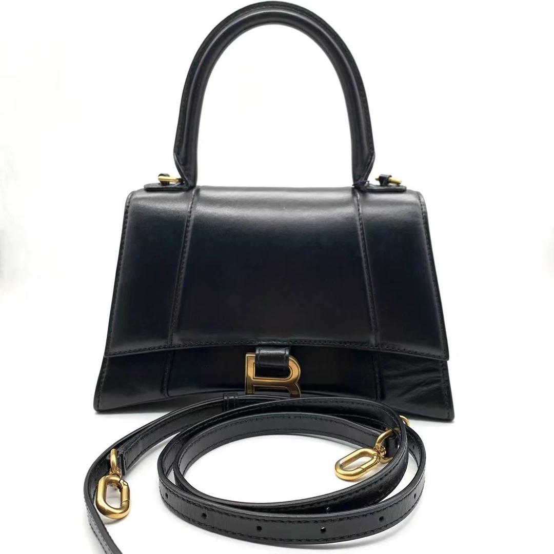 95新 Balenciaga/巴黎世家 沙漏包s手提斜挎包|时尚黑色