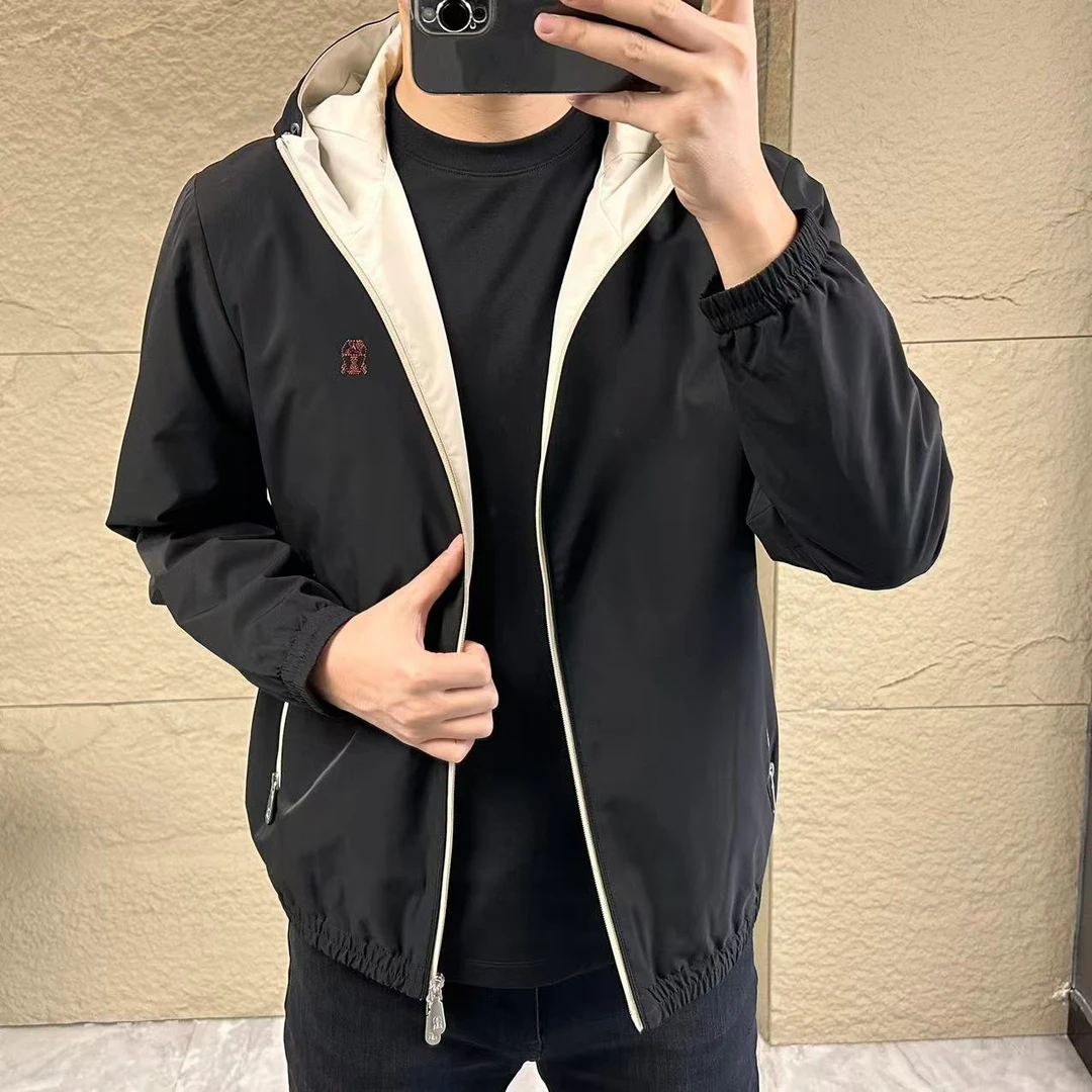 态度｜A25319男士春季定制高端时尚连帽薄棉外套