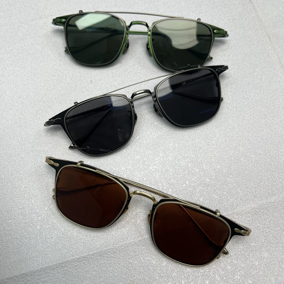 M311松田光款纯钛磁吸墨镜大框黑色时尚方形