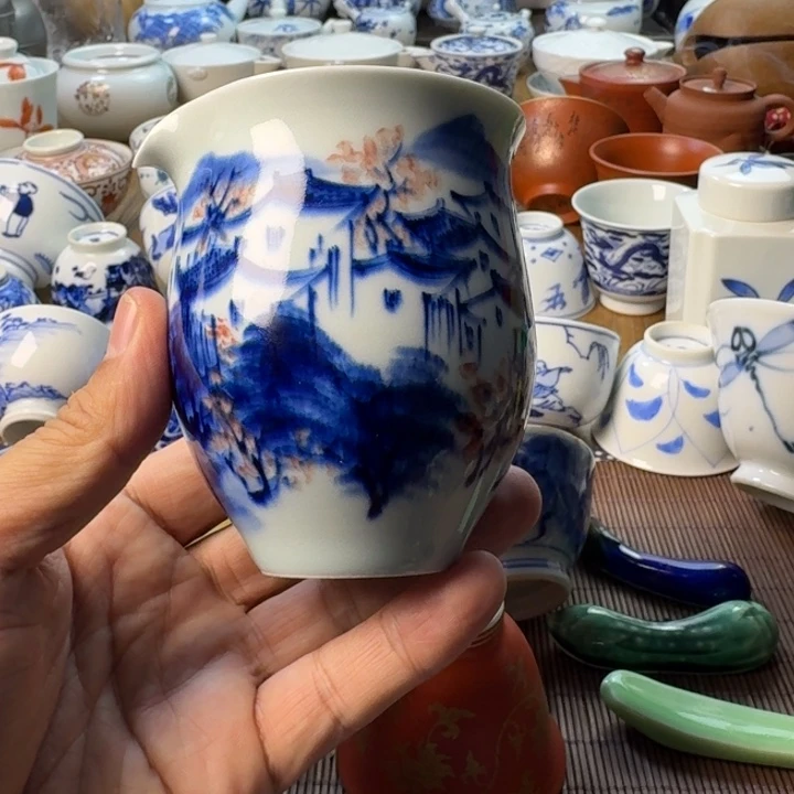 青花瓷器杯子茶具