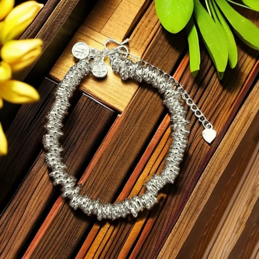 足银手链 喜乐盘缠 女民族风银制品重工手工精美时尚百搭手链