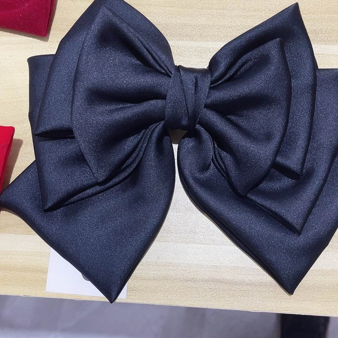 皮质铁合金蝴蝶结发夹