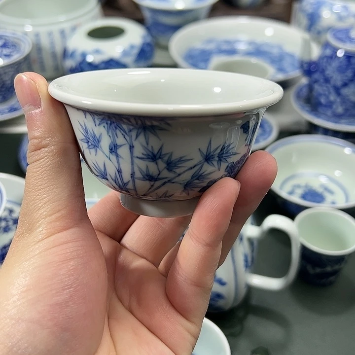 微瑕柴窑梅兰竹菊小压手