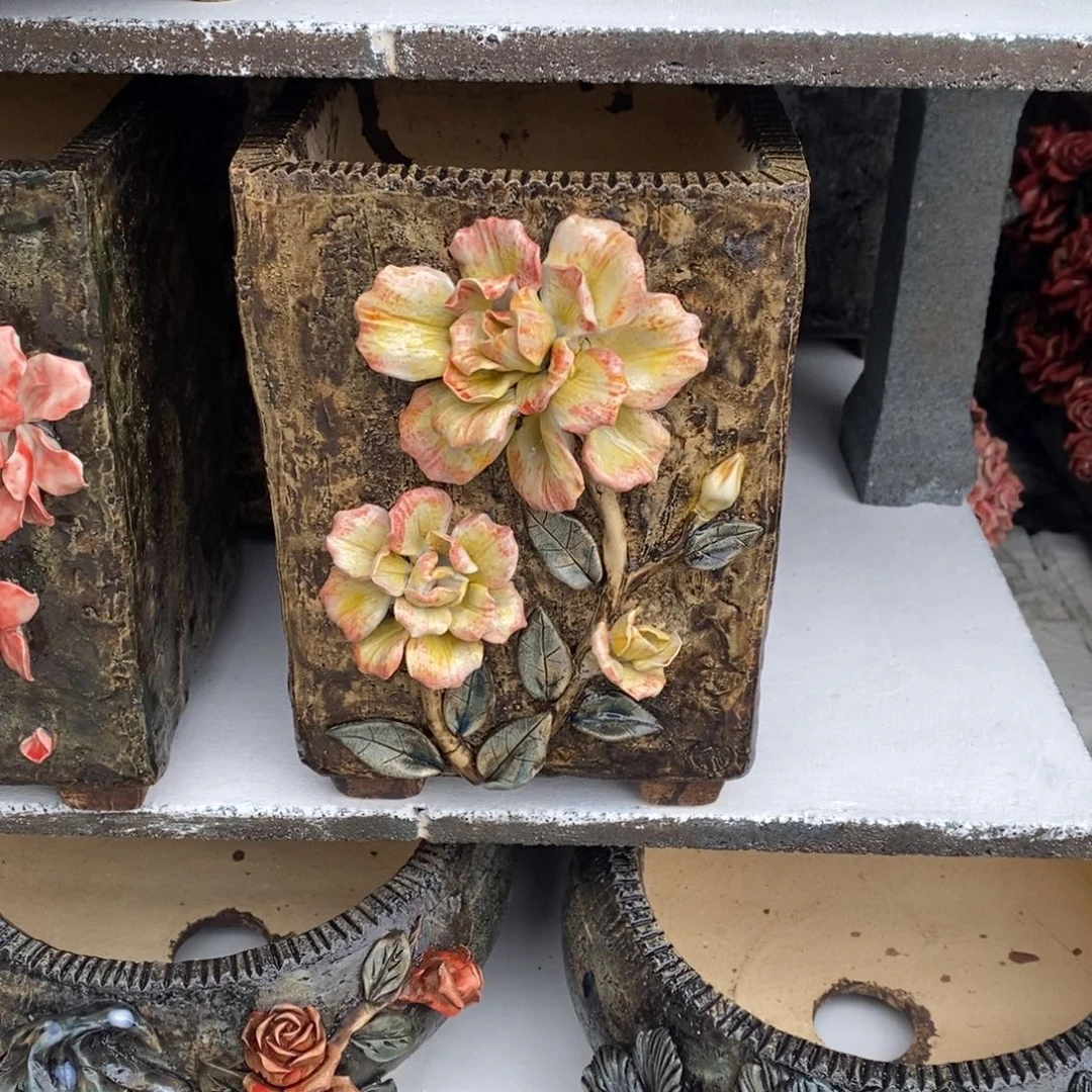 红陶青藤花器多肉花盆