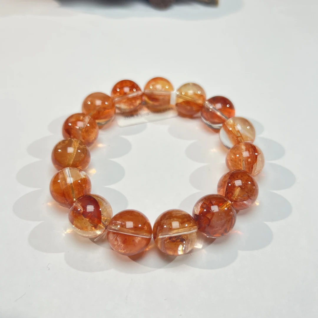 晶匠红胶花手串14mm+ 多样性发一 双节