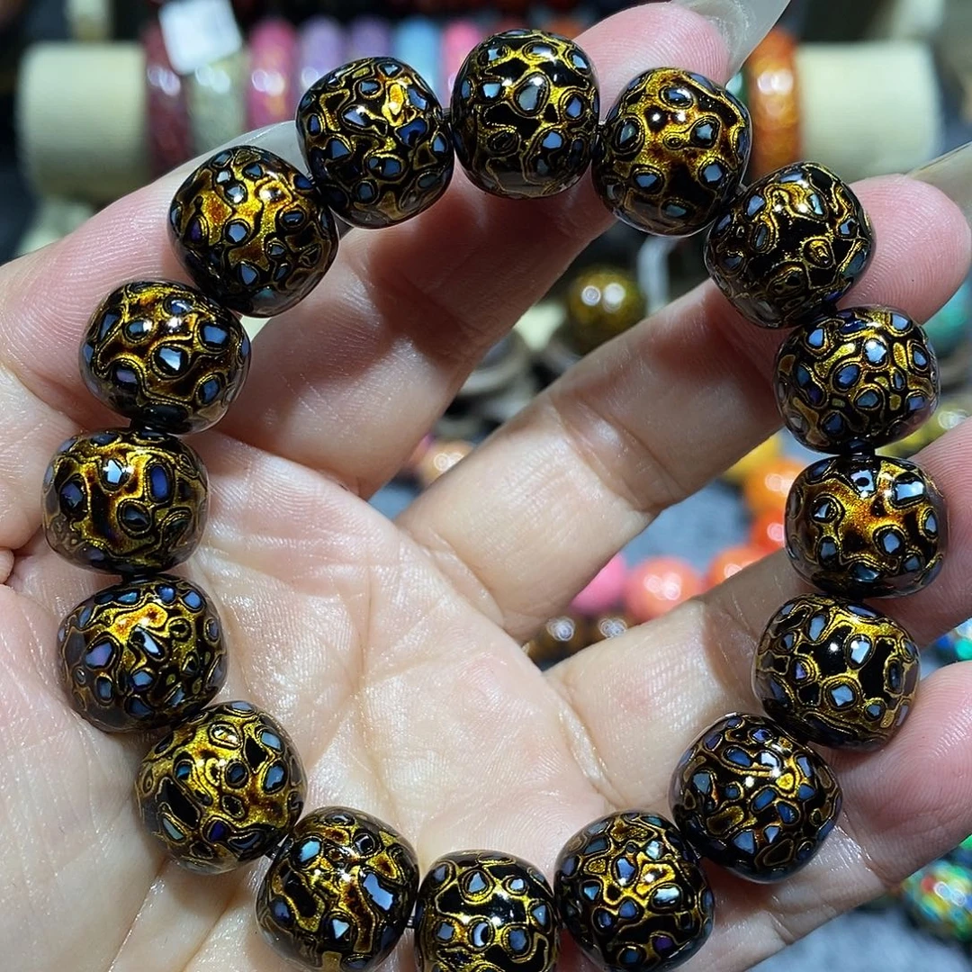 漆宸阁大漆珠1.2*1.3黑金