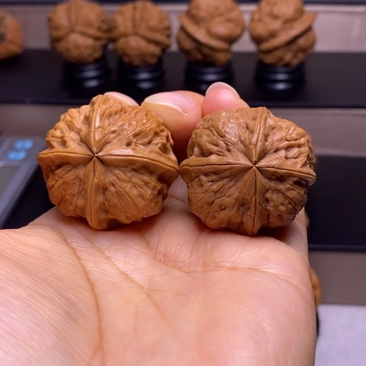 把件文玩核桃聚宝盆四楞39