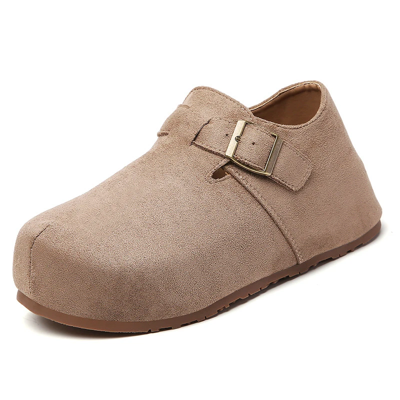 35-40新款厚底单鞋内增高时尚女鞋春季防滑女士勃肯鞋2025年舒适