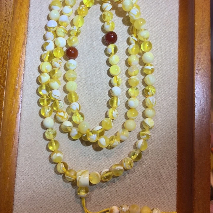 琥珀颈饰未镶嵌108