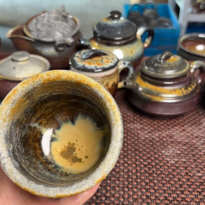 茶杯紫砂熊直缸杯大