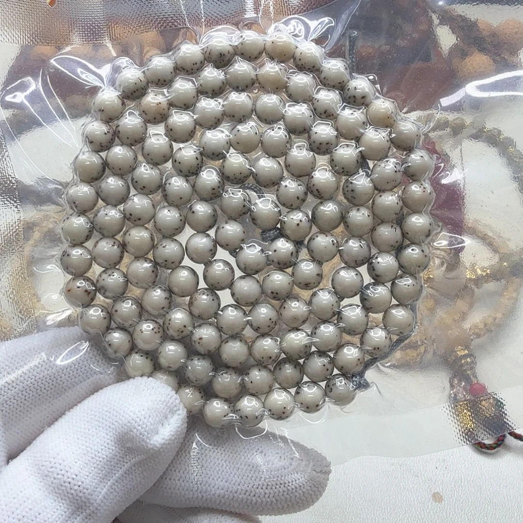 手串星月菩提27梵天冰白针尖星河豚7左右108圆