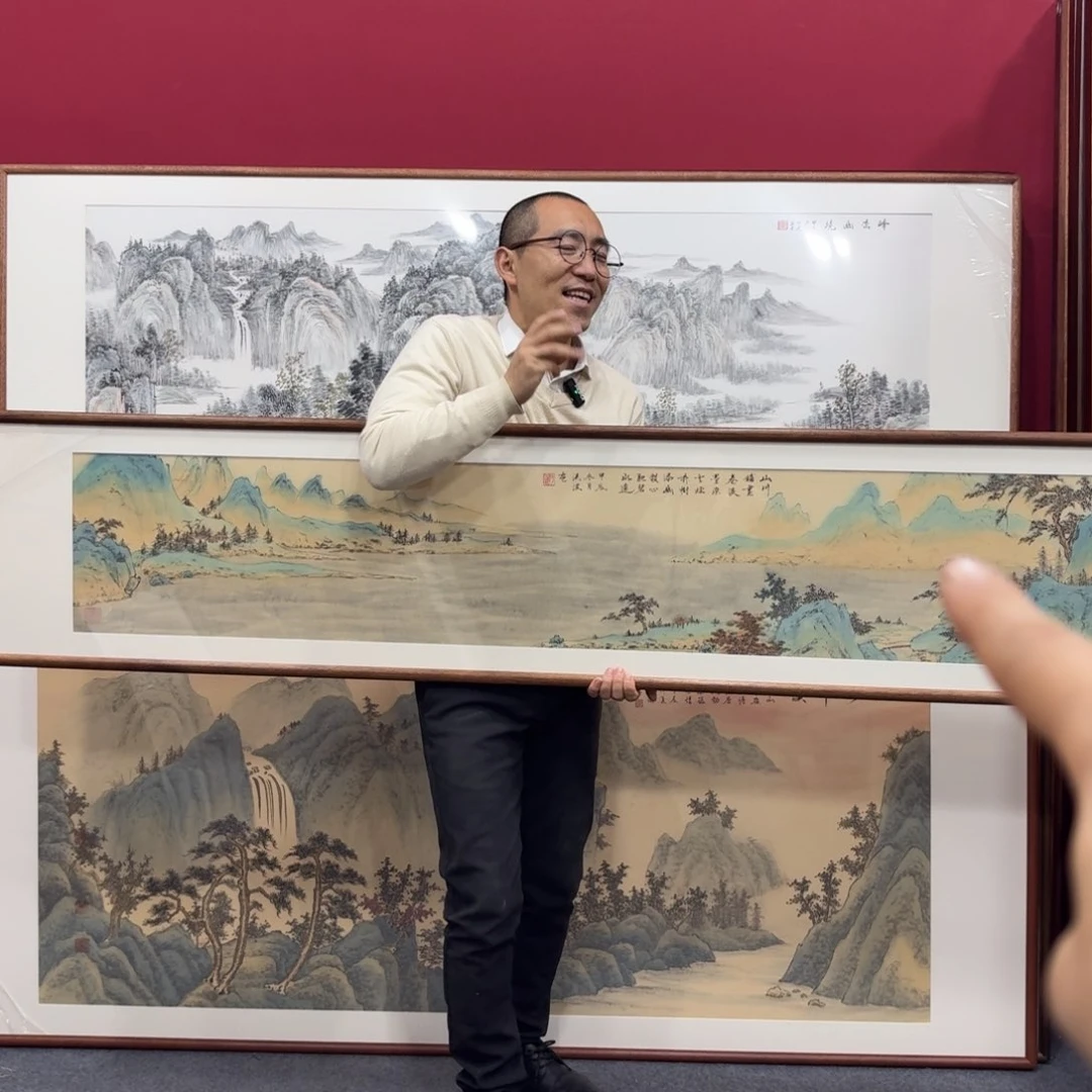 国画手绘作品带框包邮210成40