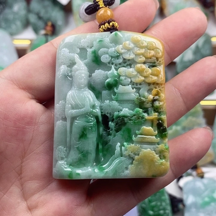 翡翠未镶嵌吊坠(不含链)