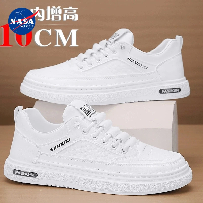 夏季厚底增高鞋男10cm高级经典小白鞋板鞋中帮潮牌正品透气休闲鞋