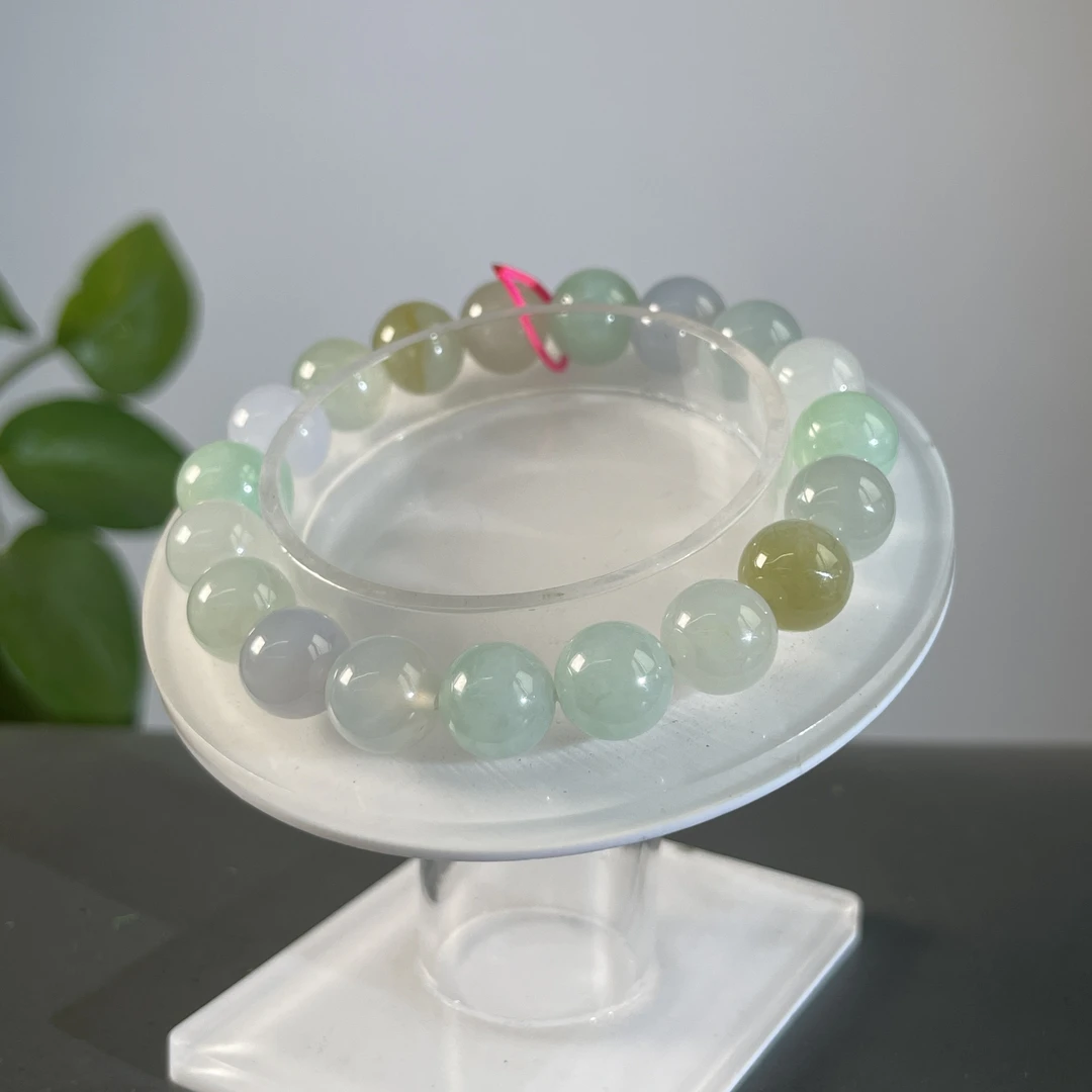 JGB12-152  天然缅甸A货翡翠 翡翠手串