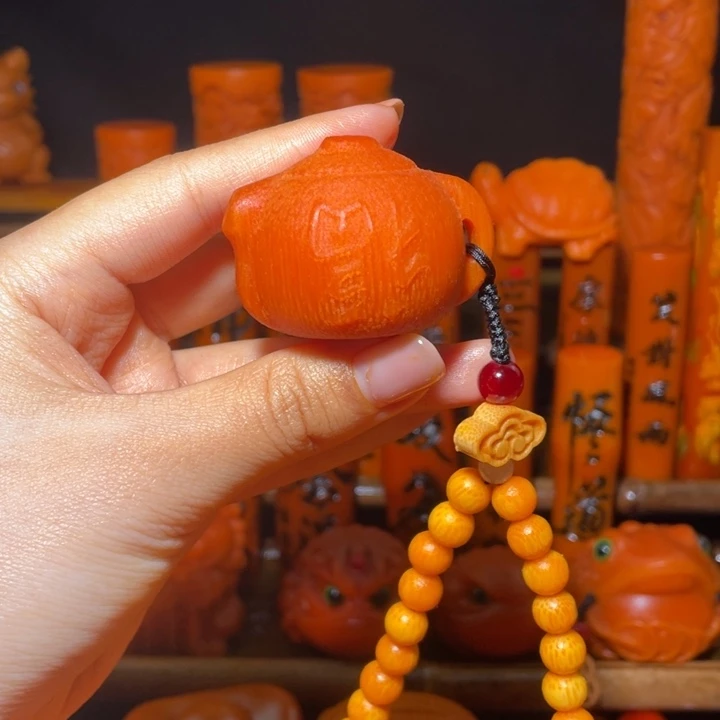 琴***心竹玉化金丝竹小壶随单