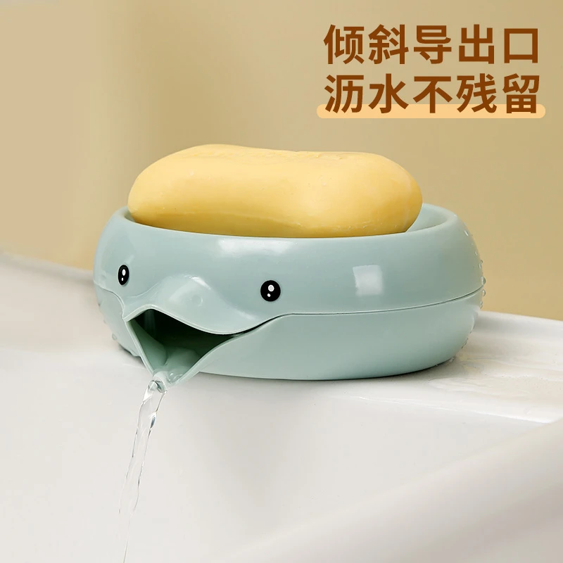 方形浴室卡通便携可爱翻盖款香皂盒纯色翻盖通用皂盒车载多功能