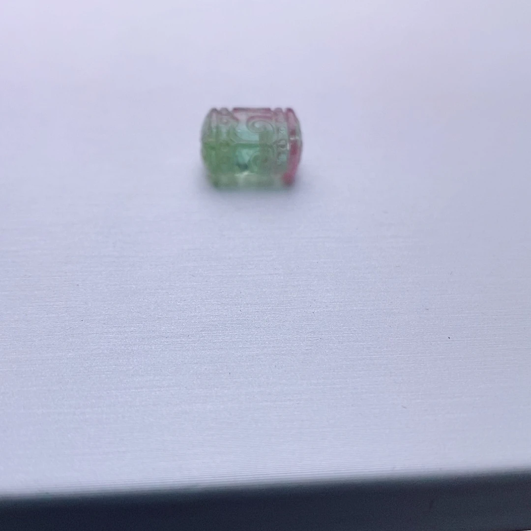 碧玺回纹珠未镶嵌光*碧玺回纹珠