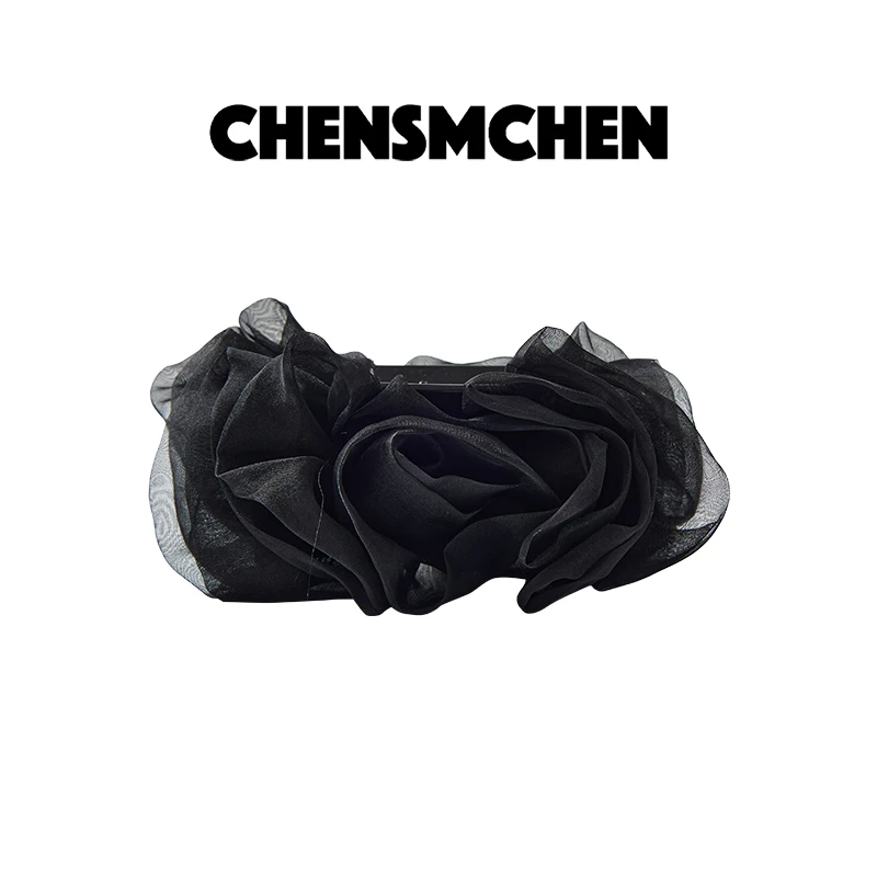 CHENSMCHEN 桑蚕丝优雅气质真丝抓夹丝绸缎面氛围感发饰CSS4078NL