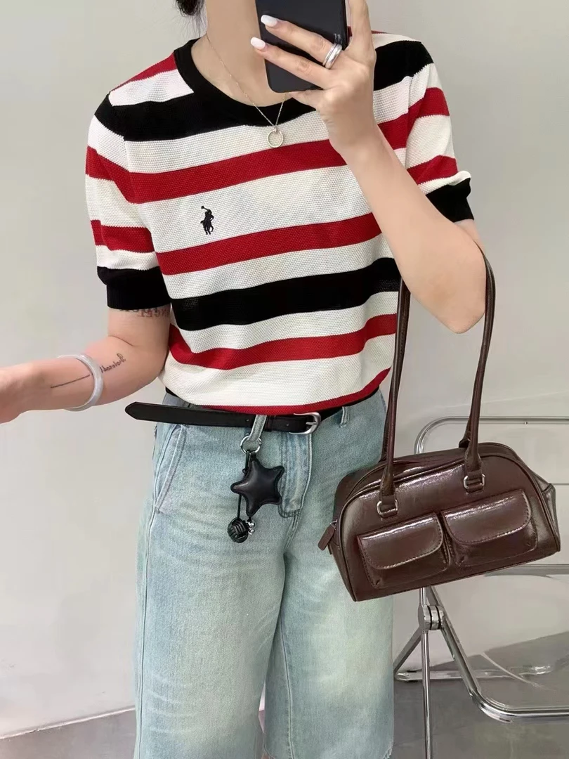 女短袖毛针织衫夏季显瘦薄款