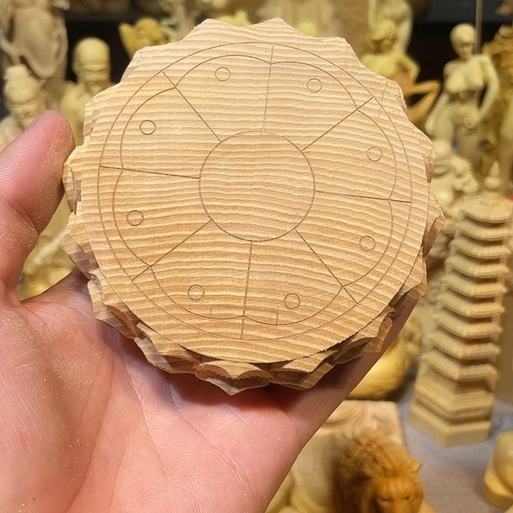 黄杨木瑕疵莲花底座
