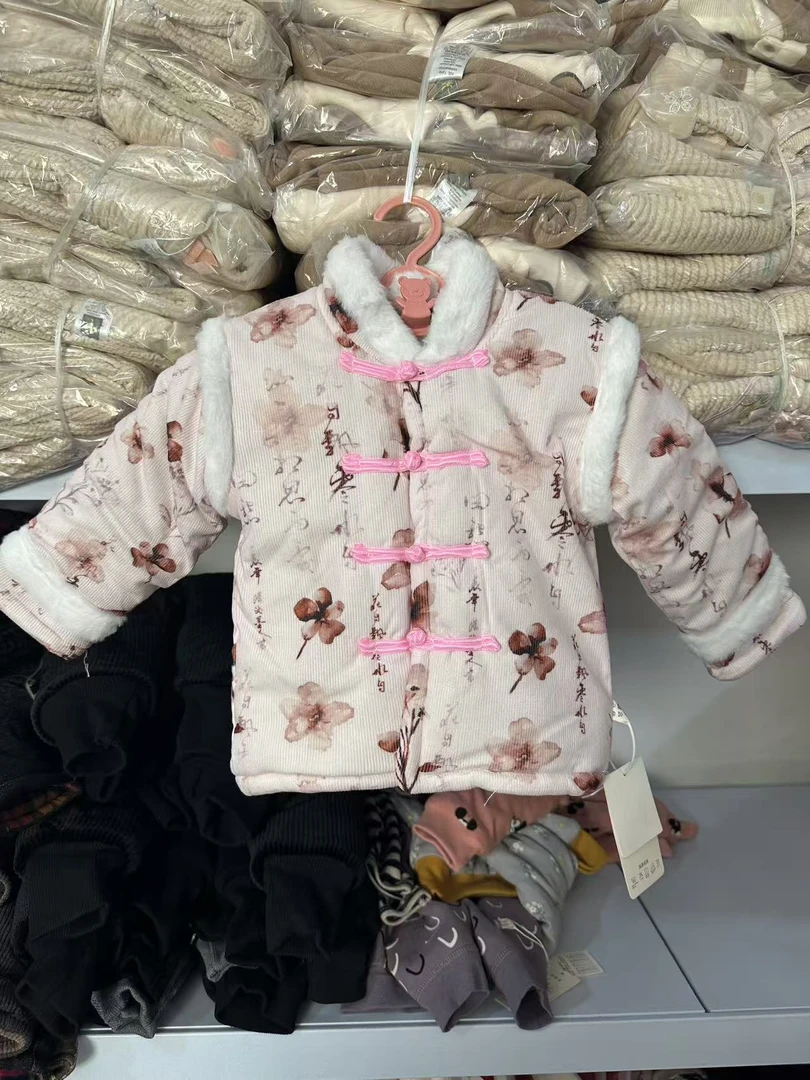 中国风厚款女宝棉衣棉袄A类冬季中国风女童