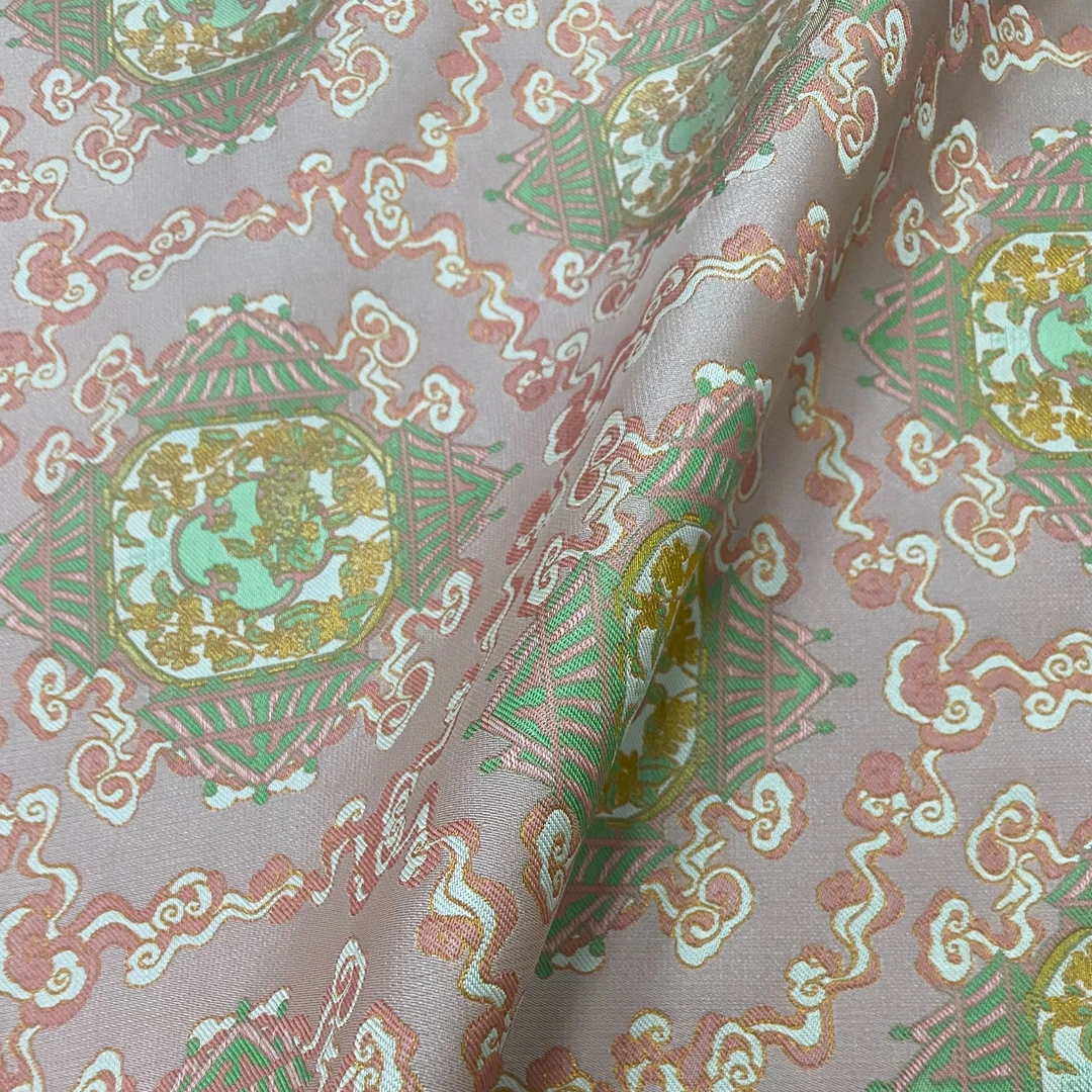 钱小萍宋锦（1050）140幅宽桑蚕丝面料【一经开裁概不退换】