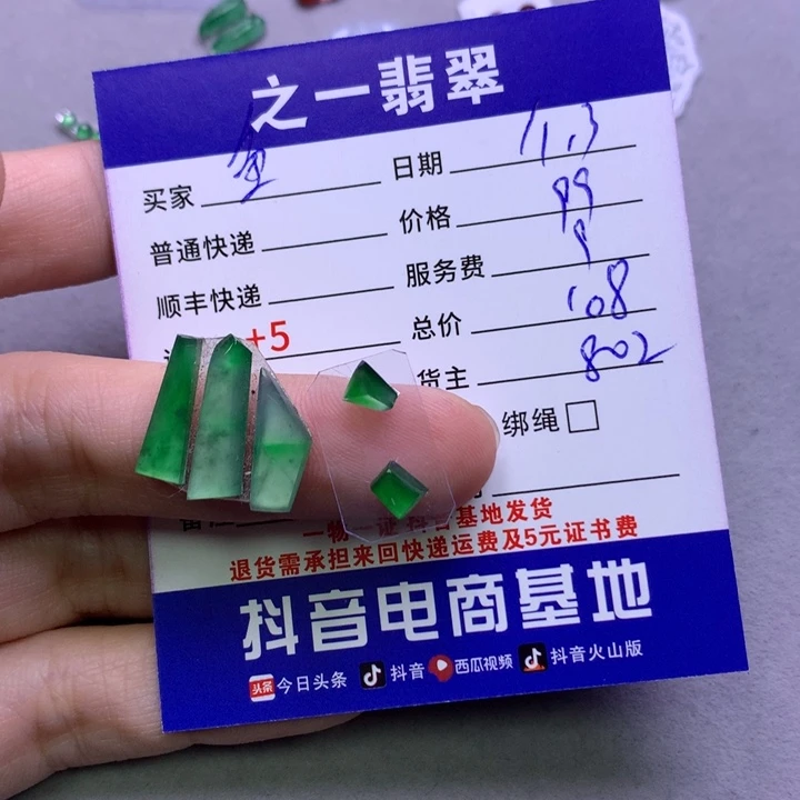 翡翠颈饰未镶嵌鱼*