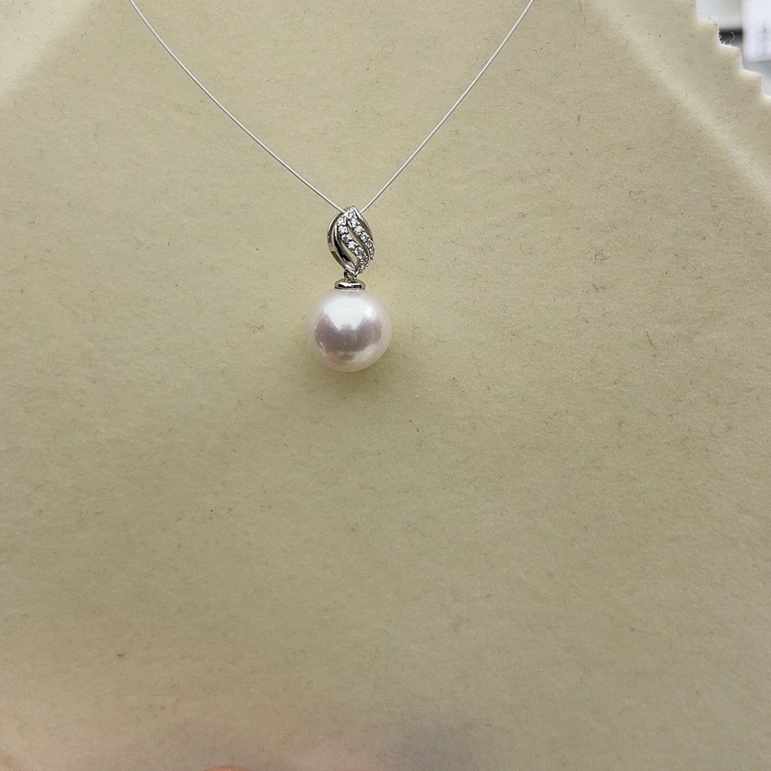 银S925镶嵌颈饰淡水珍珠