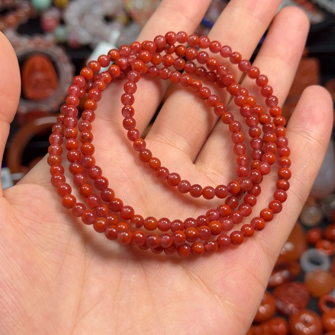 南红玛瑙手串4.5mm未镶嵌