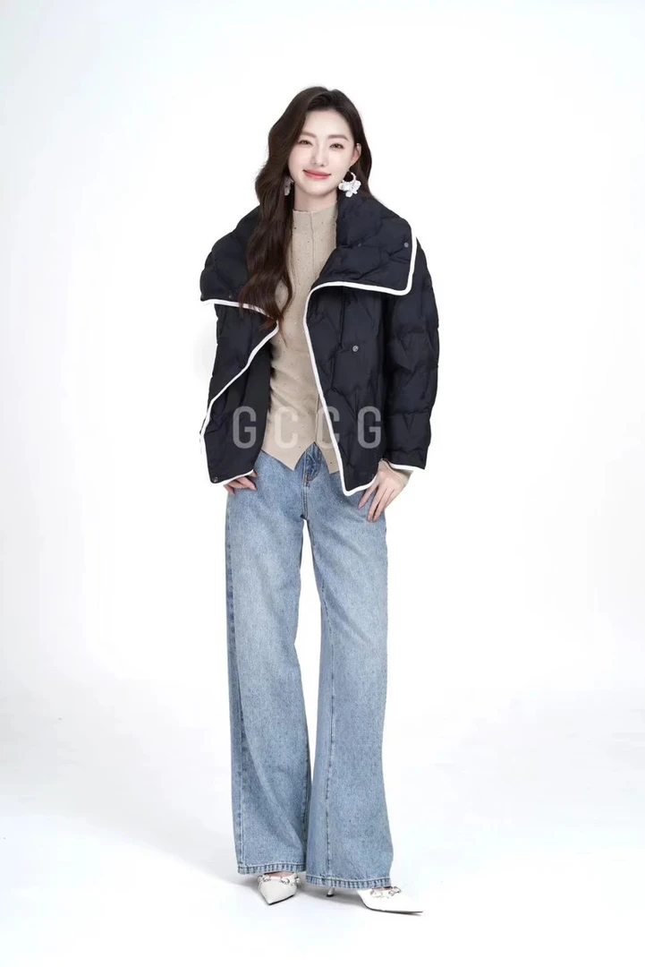 常规翻领宽松型厚款短款棉服棉衣潮流时尚外套宽松休闲保暖
