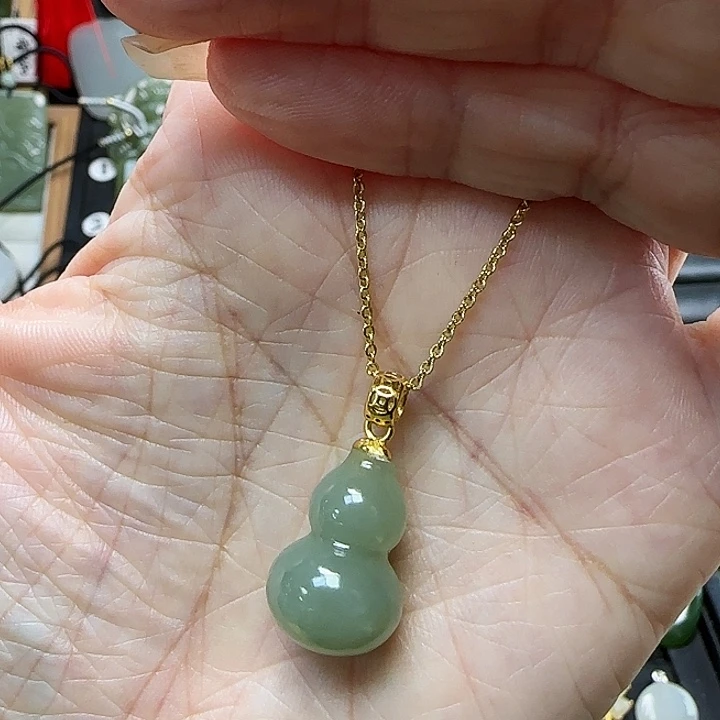 和田玉银S925镶嵌颈饰