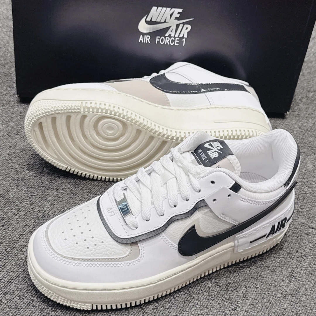 NIKE/耐克女款黑白AF1 SHADOW增高空军一号DZ1847110