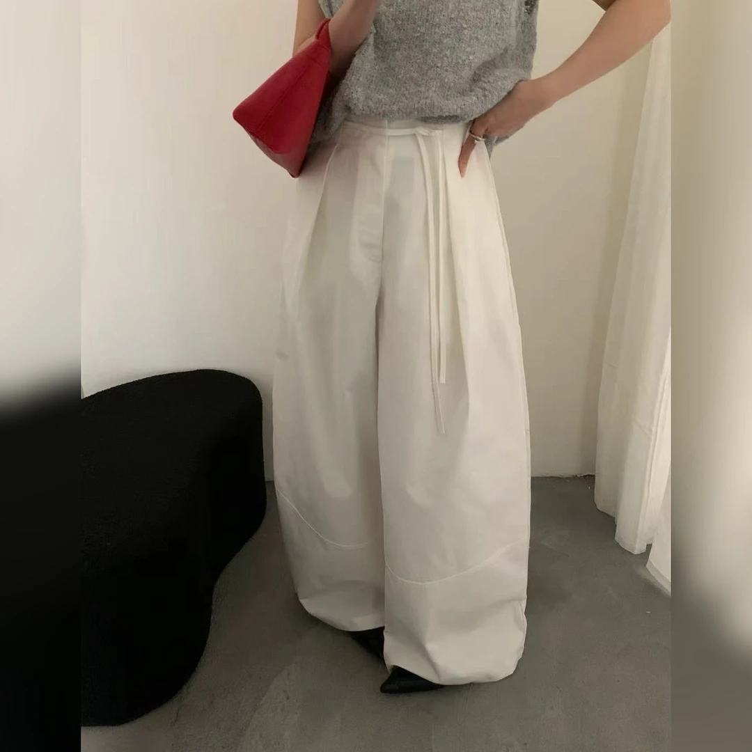 C/US2853 韩系慵懒松弛感宽松气球阔腿裤 9-19