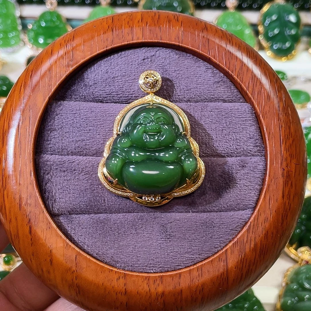 和田玉（碧玉）未镶嵌颈饰29mm