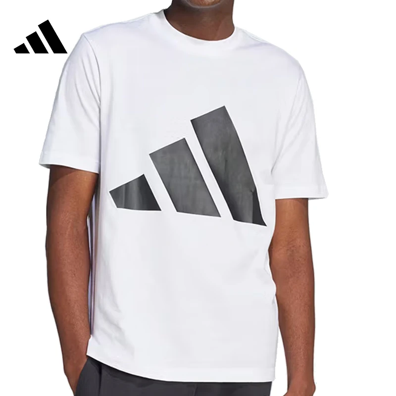 adidas阿迪达斯男子短袖M BL SJ T针织无领运动短T恤JE8943