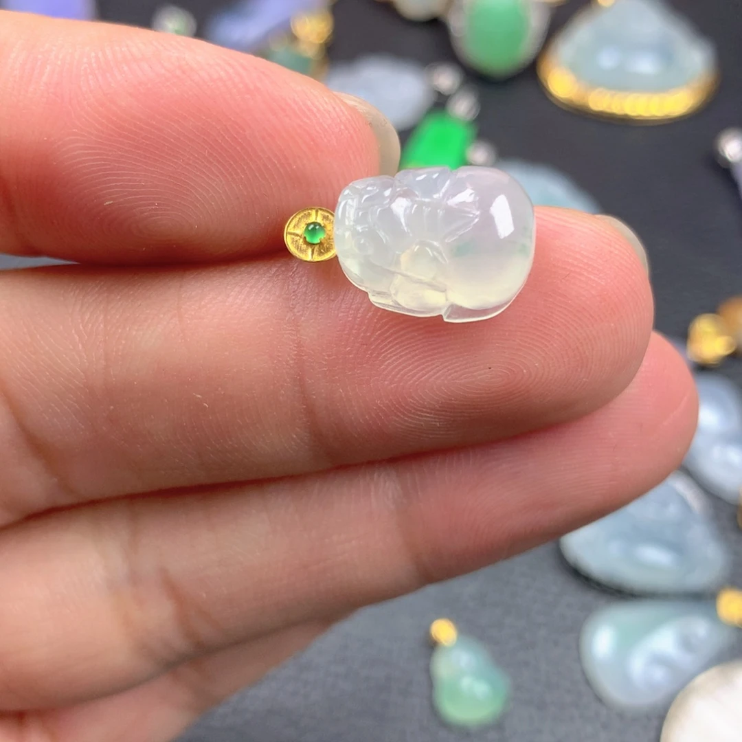 【闪购商品】翡翠18K金镶嵌颈饰翡翠