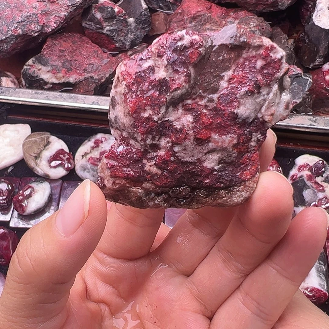 天然辰砂天然原矿朱砂毛料