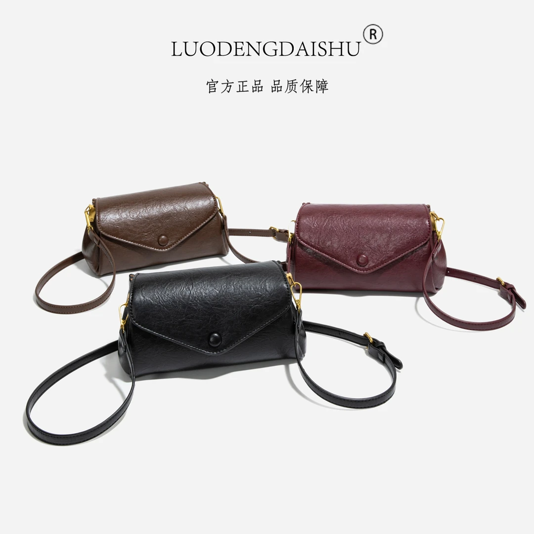 2025秋冬新款时尚百搭复古单肩斜挎大容量女士枕头包