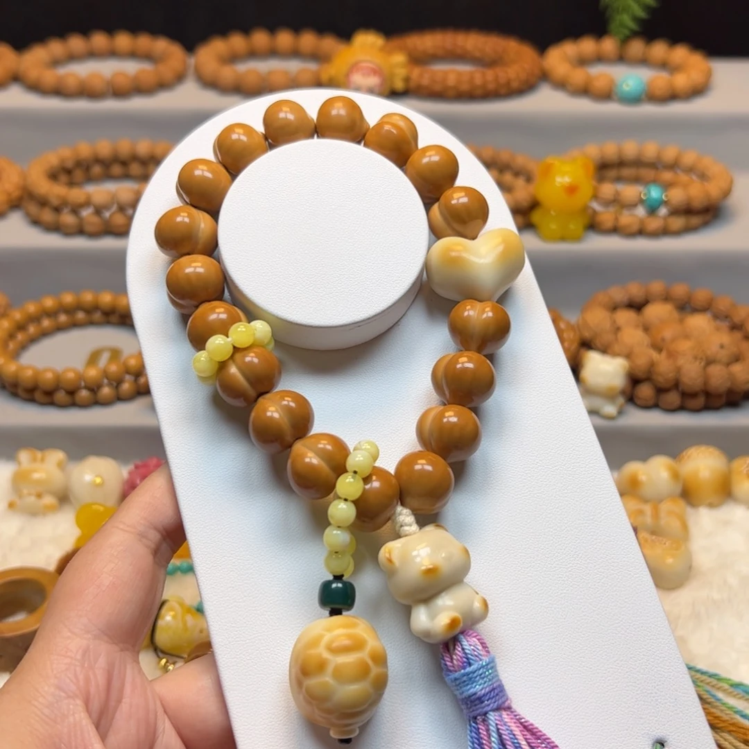 手串猴头核桃15➕屁桃大满配