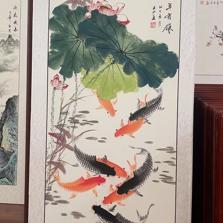 国画带框尺寸63*123厘米