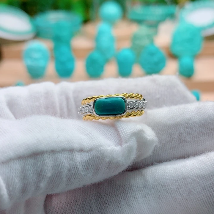 绿松石银S925镶嵌配饰